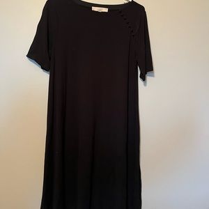 Black short sleeve dress Loft